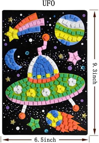 مجموعات فنية مصنوعة يدويًا من ملصقات الفسيفساء الحيوانية المصنوعة يدويًا للأطفال - الكسلان، الفيل، الزرافة، نقار الخشب، الديناصور ريكس، الأوز (6 عبوات)... in Kuwait