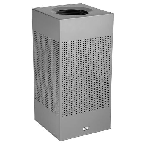Rubbermaid Commercial Products Silhouettes Trash Can, 20-Gallon, Black, Steel Modern Look, Heavy Gauge Garbage Can/Waste Basket for Outdoor/Indoor Spaces in Saudi Arabia