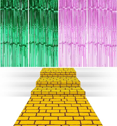 3 PCS 4.5 × 9 قدم من الطوب الصفراء الطابق الطابق عداء الطرق الطوب الجدار السجاد الخلفية مع 4 أجهزة كمبيوتر الرقائق الخضراء الستار الستار الخلفية in Kuwait