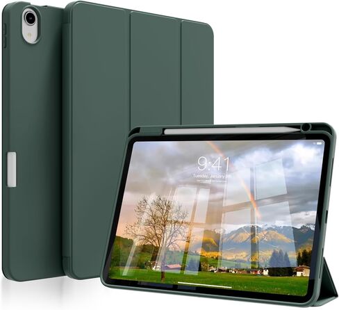 حالة لجيل iPad AIR 11 بوصة 7th M3 2025/6th Generation M2 2024 ، لجيل iPad Air 5th/4th 10.9 بوصة 2022/2020 مع حامل قلم رصاص ، دعم حالة Slim Sleep/Wake ، Pink in Kuwait