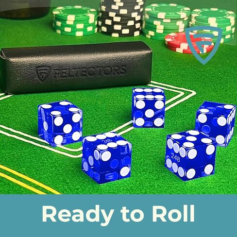 Poker Dice Grade AAA 19mm محملة الكازينو المحملة باللون الأحمر أو الزرق in Kuwait