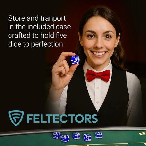 Poker Dice Grade AAA 19mm محملة الكازينو المحملة باللون الأحمر أو الزرق in Kuwait