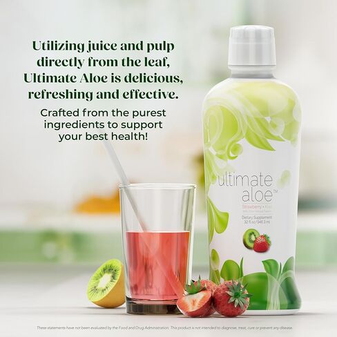 Ultimate Aloe – Aloe Vera Juice for Gut Health, Digestive Comfort, Immune Support, and Nutrient Absorption – Strawberry & Kiwi Flavor – 16 Servings in Saudi Arabia
