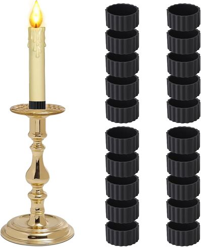 Silicone Candle holder Base Stabiliser 30cps Candle Ring Gripper Wishing Rubber Washer Candlestick Handle Silicone Ring Non-Slip.For taper candles and candle cups.weddings and home decor gifts.(White) in Saudi Arabia
