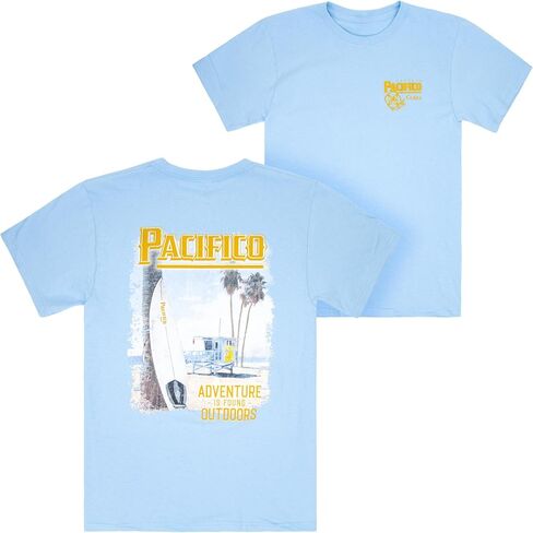 Calhoun Cerveza Pacífico Clara Beer T-Shirt - Adventure Is Found Outdoors Surfboard Shirt in Saudi Arabia
