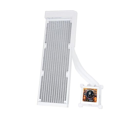 Lian Li Hydroshift 360 AIO - 3 مراوح ARGB مثبتة مسبقًا - مسار سائل تبريد مثبت على الجانب - شاشة LCD مقاس 2.88 بوصة - دقة 480 × 480 - لقطات شاشة ملتقطة أو مقاطع فيديو مسجلة - أبيض (HSLCD36RW) in Kuwait