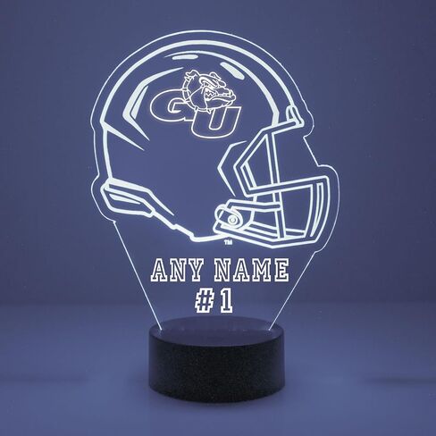 Custom West Virginia University Mountaineers Football Helmet LED Sign Night Light Lamp with Remote, Light Up Display with Personalized Name or Image, Customized, Made in The USA, Clear Acrylic in Saudi Arabia