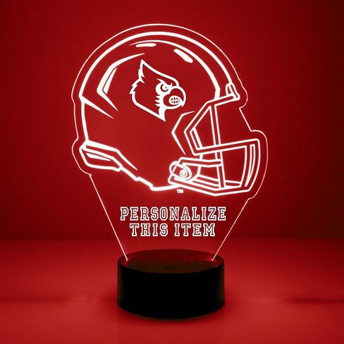 Custom West Virginia University Mountaineers Football Helmet LED Sign Night Light Lamp with Remote, Light Up Display with Personalized Name or Image, Customized, Made in The USA, Clear Acrylic in Saudi Arabia