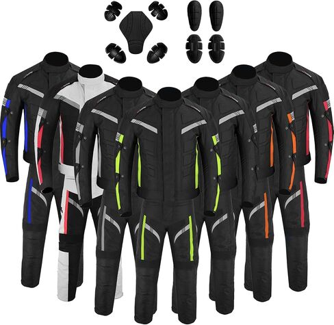 Motorcycle Suit 2 Pieces Waterproof Motorbike Jacket Biker Trouser Motocross Protective Pant Armor CE Approved in Saudi Arabia