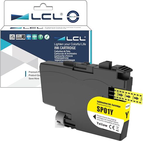 LCL SP-1 SP01 تسامي خراطيش حبر SP01BKS حبر عالي السعة متوافقة مع طابعات الأخ-thermo sp-1 (حزمة واحدة أسود) in Kuwait