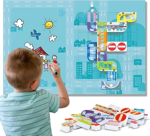 دمى الورق المغناطيسي للبنات الذين تتراوح أعمارهم بين 4-7-71 PC Fashion Girl Dress Up Dolls Kits & Preschool Toddler Ections ، لعبة STEM الصديقة للسفر ، مغناطيس الثلاجة الممتعة للأطفال الصغار 3-12 in Kuwait