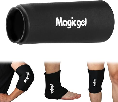 Magic Gel Ice Pack for Knee - Reusable Cold Wrap for Injuries - Soft Flexible Cooling for Icing Knees, Elbow, Calf, Wrist - Adjustable Wraparound Straps in Kuwait