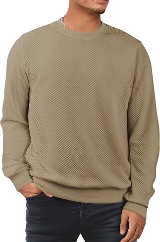 Jmierr Mens Crewneck Sweatshirt قميص مسحوب طويل الأكمام للرجال in Saudi Arabia