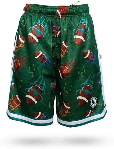 Flow Society Football Flow Boys Athletic Shorts-Lacrosse-Gym-Sports-Activewear-Patterned-Youth Apparel-Gear in Saudi Arabia