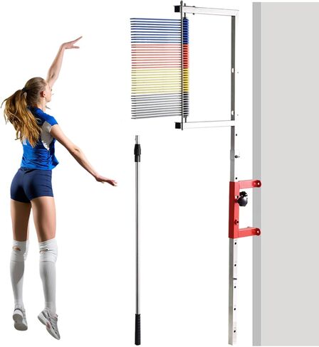 Adjustable Height Vertical Jump Tester, 47.24''-137.8" Wall-Mounted Vertical Jump Measurement Tool, School Gym Verticals Jumps Trainer Training Equipment, Verticals Jumps Tester Outdoor Use in Kuwait