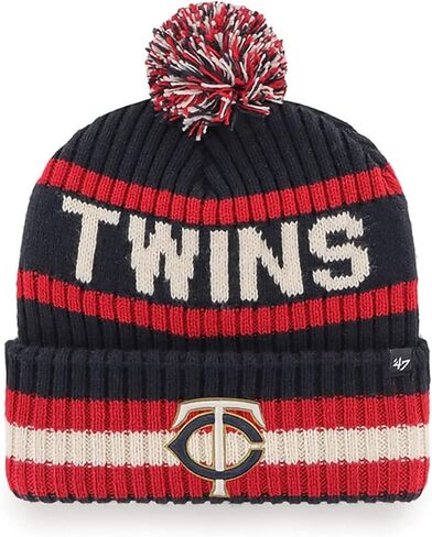 '47 MLB Unisex-Adult Primary Logo Bering Cuffed Knit Pom Beanie Hat One Size in Saudi Arabia