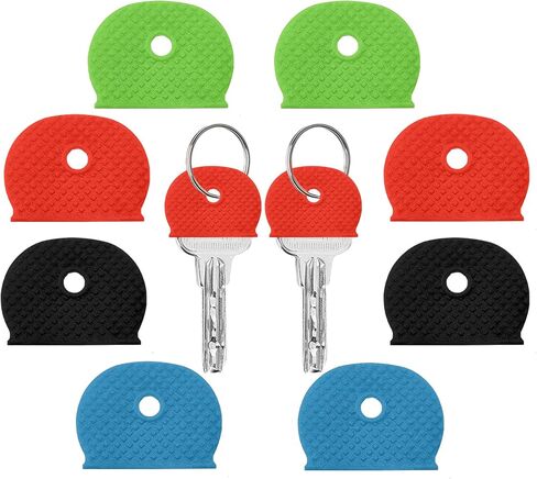 20-Pack Key Cap Cover, Key Identifier Sleeve, Coded Tag Marker Half Round PVC Sleeve for Offices, Houses and Apartments in Saudi Arabia