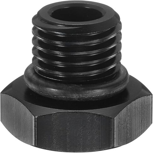 HARFINGTON Port Plug 4AN Male ORB Plug Fitting Adapter Aluminum Hex Block Off Cap with NBR Rubber O-ring Seal for Car Oil Fuel Water Fluid, Black in Saudi Arabia