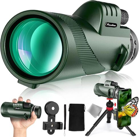 12x50 HD Monocular Telescope for Adults with Smartphone Adapter Tripod Hand Strap - High Power Monoculars Equipped with Large BAK4 Prism & FMC Lens - Suitable for Bird Watching Sports Hiking Traveling in Saudi Arabia