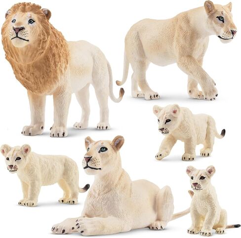 Toymany 6PCS Realistic Tigers Figurines with Tiger Cubs, 2-6" Jungle Animals Figures Family Set, Educational Toy Cake Toppers Christmas Birthday Gift for Kids Toddlers in Saudi Arabia