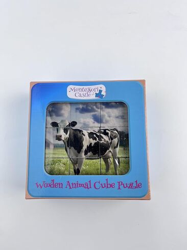 لغز المكعب الخشبي لحيوانات أمريكا الشمالية الأصلية | الألغاز الخشبية للأطفال والأطفال الصغار الذين تتراوح أعمارهم بين 3 4 5 6 7 8 in Kuwait