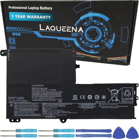 L15L3PB0 Laptop Battery Compatible with Dell Lenovo IdeaPad 330S-14AST 330S-14IKB 330S-15ARR 330S-15AST 330S-15IKB Series L15M3PB0 11.25V 52.5Wh 3-Cell in Saudi Arabia