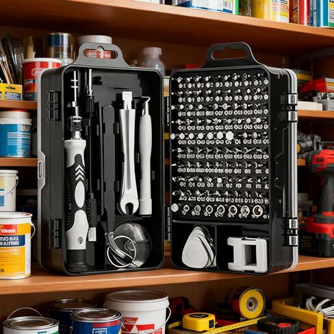 115-in-1 Precision Screwdriver Set, Electronics Repair Tool Kit Micro Magnetic Bit with Flexible Shaft for Phone, Mac, Computer, Watch, Console, Doorbell, Electronic, Tools Gift in Saudi Arabia
