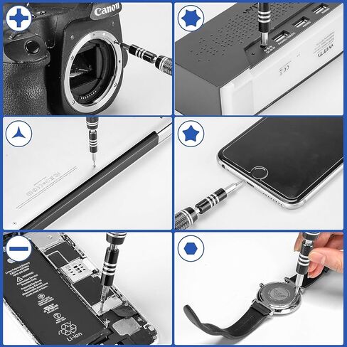 115-in-1 Precision Screwdriver Set, Electronics Repair Tool Kit Micro Magnetic Bit with Flexible Shaft for Phone, Mac, Computer, Watch, Console, Doorbell, Electronic, Tools Gift in Saudi Arabia
