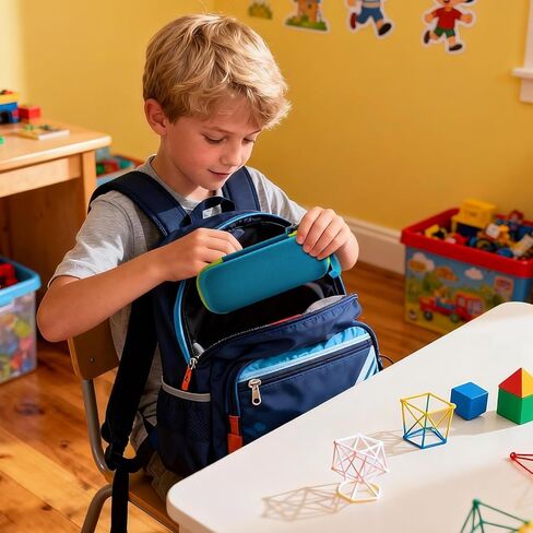 PAIYULE Case Compatible with 3Doodler Start+ Essentials for 3D Printing Pen Set for Kids, Travel Storage Organizer Holder for Filament Refill Packs and USB Charger(Box Only) Dark Green in Kuwait