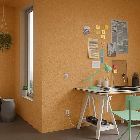 Pangda Multi-Purpose Cork Board Roll 12in x 24ft, 1/4" Thick Cork Roll for Bulletin Boards Decorative Photo and Message Push Pin Displays Versatile for Home, School, and Office in Saudi Arabia