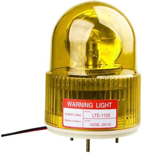 Light Tower, Small Rotating Warning Light - 220V Machine Tool Safety Strobe Light for Emergency Integrated Pole Industrial Column (Yellow) in Saudi Arabia