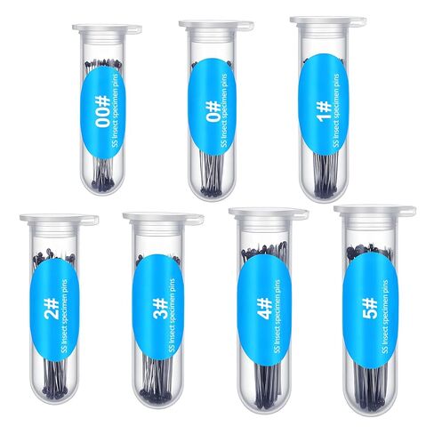 350 Pcs Stainless Steel Insect Pins, Specimen Entomology Pins 7 Sizes Entomology Supplies with Vials and Labels Butterfly Collection Needles for Butterflies, Dragonfly Collections in Saudi Arabia