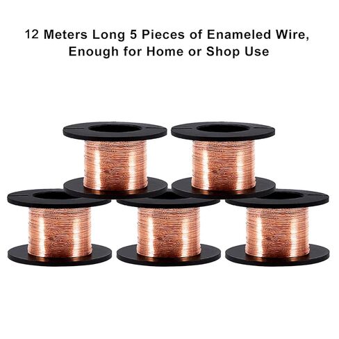 5pcs 0.1mm Enameled Copper Wire, 12m for Electronics Repair, Motherboard Soldering, Fine Magnet Winding Wire for Phone/Laptop Repair in Saudi Arabia