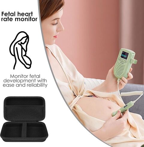TOCCOOL Grey Fetal Heart Monitor Case for Pregnancy/Fertility Preparation, Pregnant Woman Monitor Bag Compatible with VCOMIN/Contec/IBEET/Dsfew (Impact-Resistant, Only Case) in Saudi Arabia