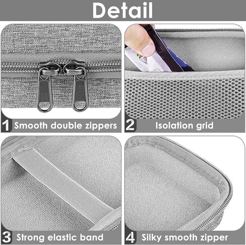 TOCCOOL Fetal Heart Monitor Case, Water-Resistant Fetal Doppler Machine Sturdy Bag Compatible with VCOMIN/Contec/IBEET/Dsfew, Pregnant Woman Monitor (Grey, Impact-Resistant) in Saudi Arabia