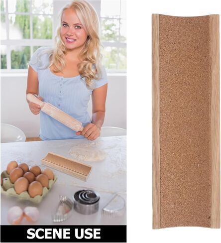 Garneck Wood Rolling Pin Holder Compact Storage Organizer for Pastry Dough Fondant Bakers Space-saving Kitchen Base Stand Compatible with Various Roller in Saudi Arabia
