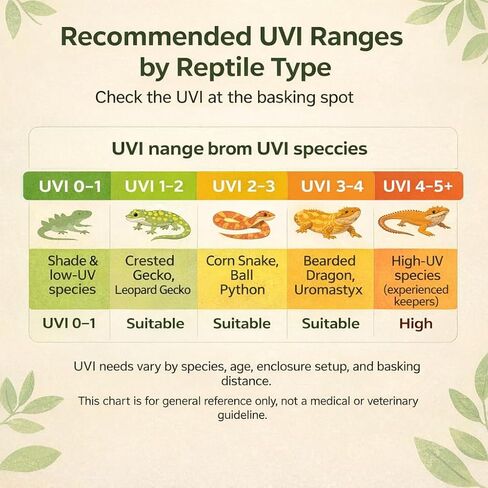 Reptile UVI Light Meter – Portable UV Index Reader for Basking Spot Monitoring – Helps Reptile Owners Know When to Replace UV Lamps – for Bearded Dragon, Chameleon & Gecko – Battery Included in Saudi Arabia