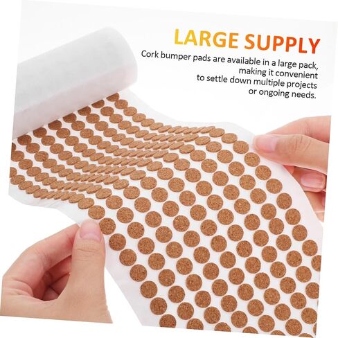 2000 قطعة من حلقات الفلين ذاتية اللصق من Gadpiparty، مصد باب الخزانة - وسادات الفلين للخزانات اللاصقة التي تقلل الضوضاء in Kuwait