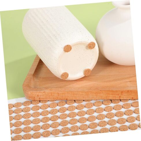 2000 قطعة من حلقات الفلين ذاتية اللصق من Gadpiparty، مصد باب الخزانة - وسادات الفلين للخزانات اللاصقة التي تقلل الضوضاء in Kuwait