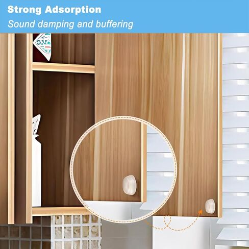 2Pack Self Adhesive Bumpers - 1/2" Diameter - 64pcs - Standard Clear Round Bumper for Cabinets, Drawers, Cutting Boards, Picture Frames and Furniture - Sound dampening Protects Against Damage in Saudi Arabia