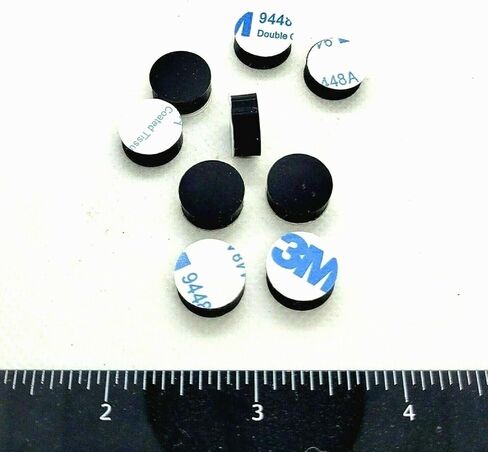 أقدام ممتصة للصدمات من مطاط السيليكون مستديرة 1/2 بوصة، وسادات فاصل سميكة مدعومة بمادة لاصقة 3/16 بوصة للأثاث والأجهزة الإلكترونية، واقيات مضادة للماء غير قابلة للانزلاق (24 عبوة) in Kuwait