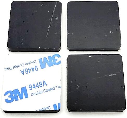 1 1/4 بوصة مربعة من مطاط السيليكون قدم ممتصة للصدمات 3/16 بوصة سميكة لاصقة مدعومة فاصل ينزلق لخزائن الأثاث والمعدات قواعد مقاومة للماء غير قابلة للانزلاق (8 عبوات) in Kuwait