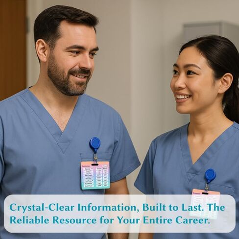 Xray Badge Buddy Radiology Reference Card - Horizontal kVp Technique Chart Cheat Sheet for Rad Tech Students and Technologists - PVC X-Ray Tech Essentials in Kuwait