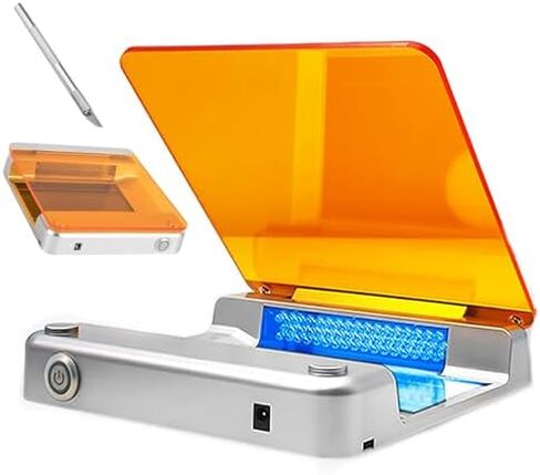 جهاز نقل الضوء LED الأزرق من Acivirdde، قاطع جل الضوء الأزرق، سطوع قابل للتعديل، تصوير عالي الدقة، مناسب للأصباغ المعملية in Kuwait