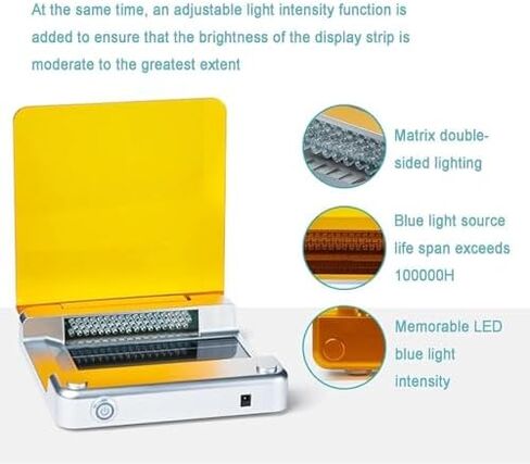 جهاز نقل الضوء LED الأزرق من Acivirdde، قاطع جل الضوء الأزرق، سطوع قابل للتعديل، تصوير عالي الدقة، مناسب للأصباغ المعملية in Kuwait