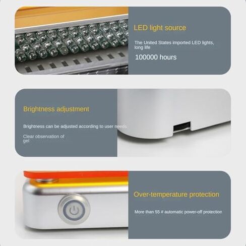 Acivirdde LED الضوء الأزرق Transilluminator، قاطع جل الضوء الأزرق، قاطع جل الضوء الأزرق، شدة قابلة للتعديل، يستخدم لمراقبة الرحلان الكهربائي الهلامي. in Kuwait