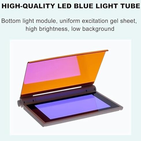 قاطع جل الضوء الأزرق من Acivirdde، جهاز نقل الضوء الأزرق LED، مصباح الضوء الأزرق LED المدمج، معدات المختبرات للتصوير الهلامي. in Kuwait