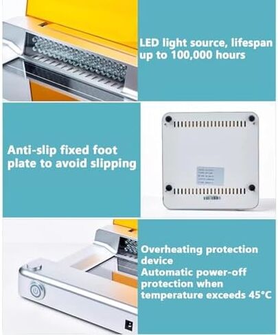 Acivirdde Blue Light Transilluminator، قاطع جل الضوء الأزرق، شدة LED قابلة للتعديل، يستخدم لتصور الرحلان الكهربائي الهلامي. in Kuwait
