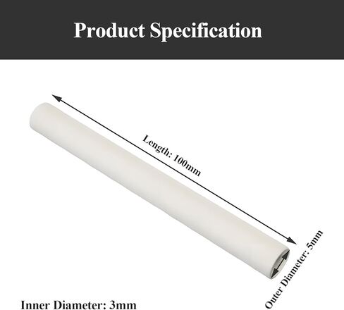 Alumina Ceramic Tube Inner Diameter 3Mm, Outer Diameter 5-8Mm, Length 100Mm Suitable for Industrial Equipment And Scientific Use,5×3×100mm(5x3x100mm) in Saudi Arabia