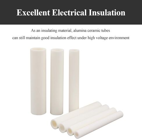 Alumina Ceramic Tube Inner Diameter 3Mm, Outer Diameter 5-8Mm, Length 100Mm Suitable for Industrial Equipment And Scientific Use,5×3×100mm(5x3x100mm) in Saudi Arabia